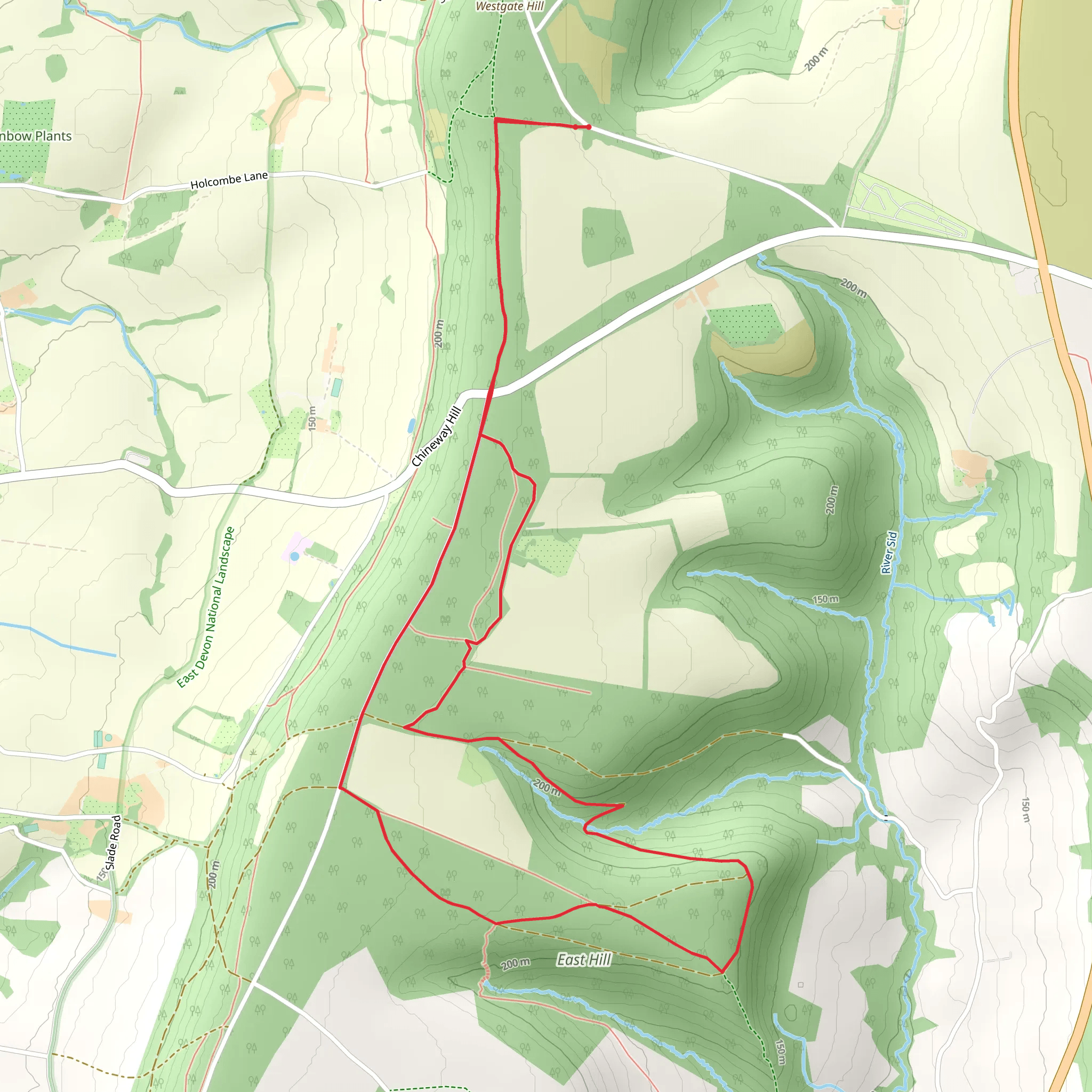 East Hill Loop mobile static map