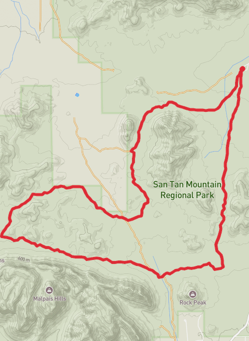San Tan-Malpais-Moonlight Loop mobile static map