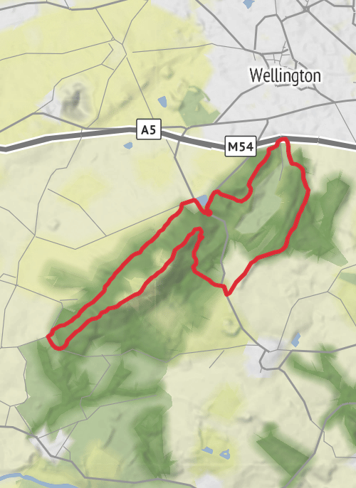 Telford and Wrekin Hiking mobile static map