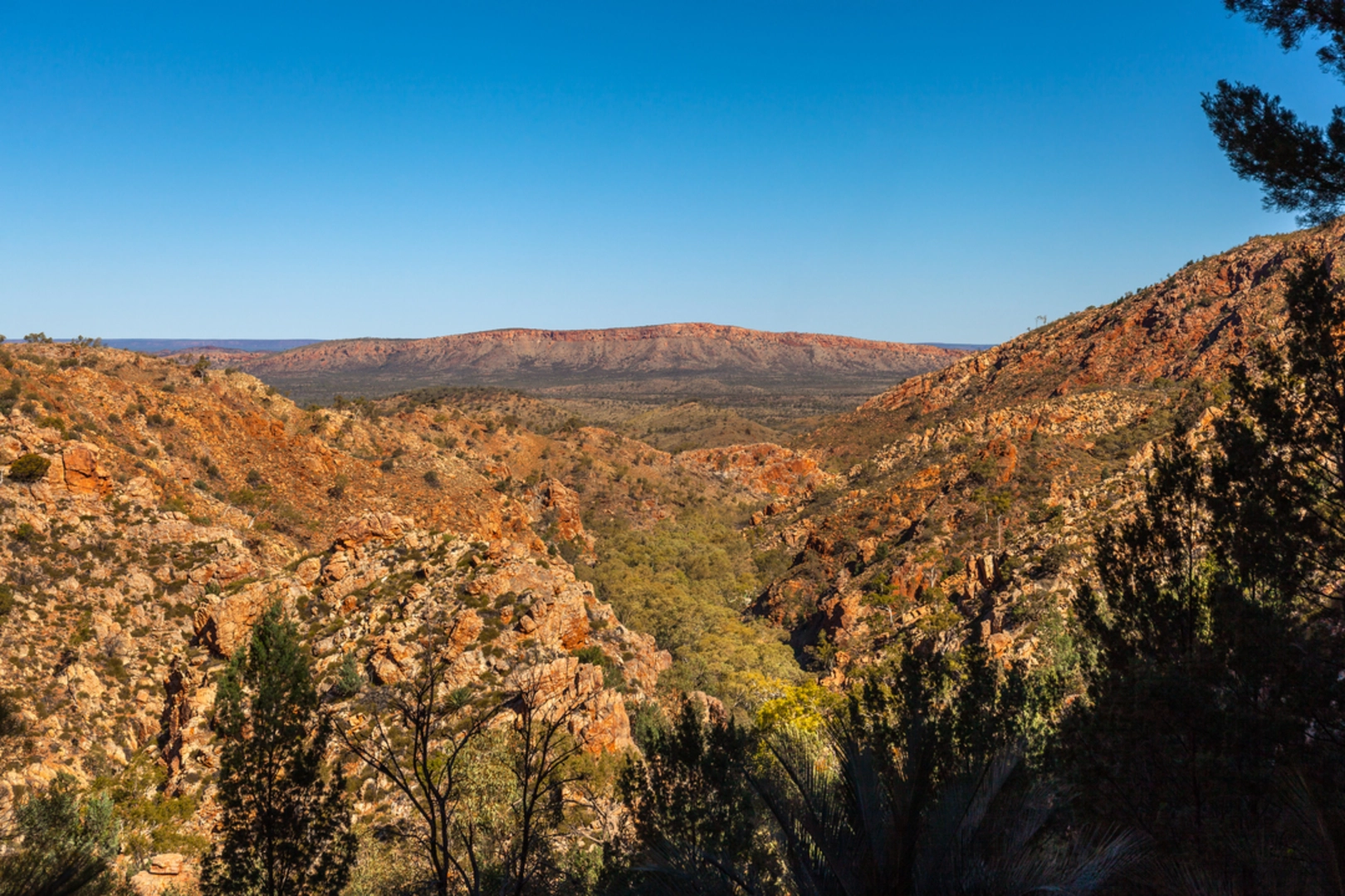 An image depicting the trail Standley Chasm High Route Loop and its surrounding area.