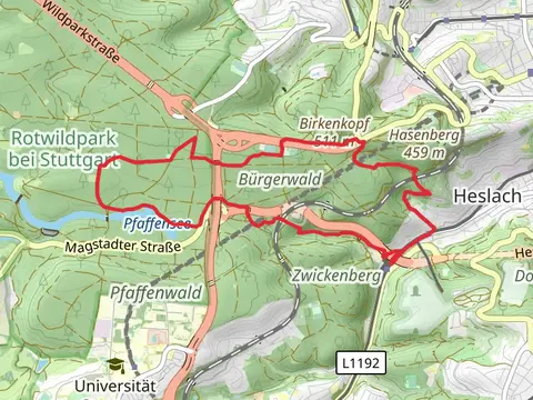 Pfaffensee via Durchschnittsweg and Wezelweg