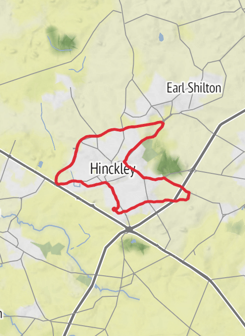 Hinckley and Bosworth Running mobile static map