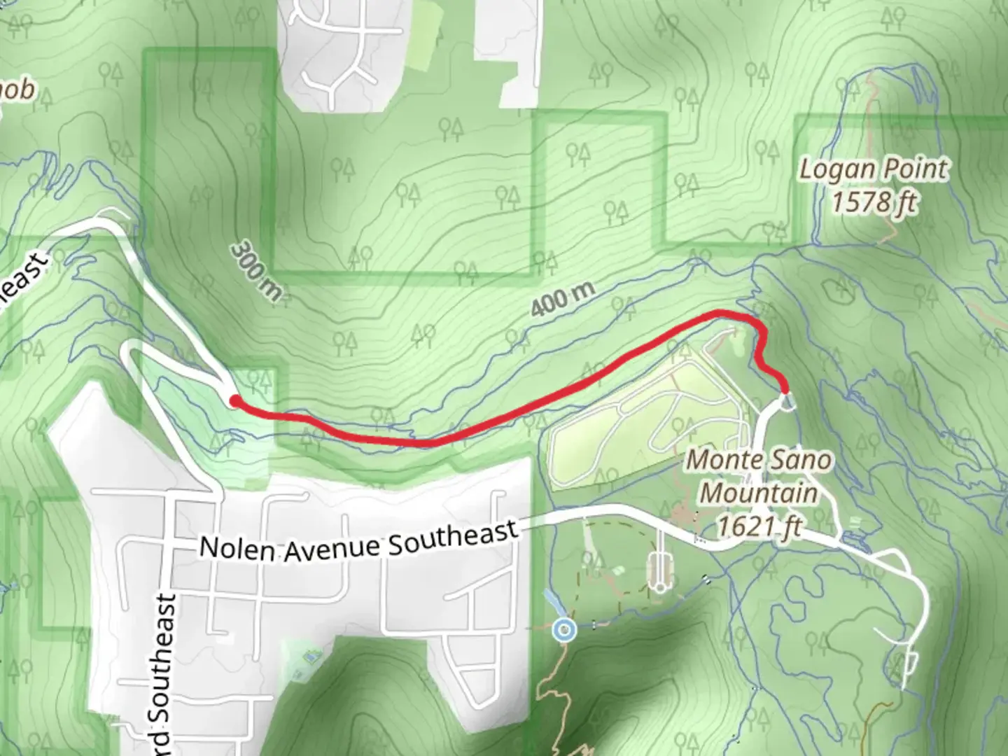 An image depicting the trail Bankhead Parkway Northeast and its surrounding area.