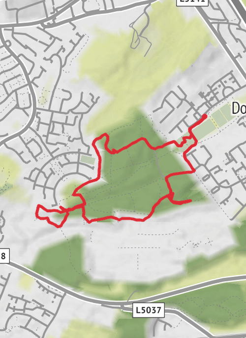Merlin Woods Meander mobile static map