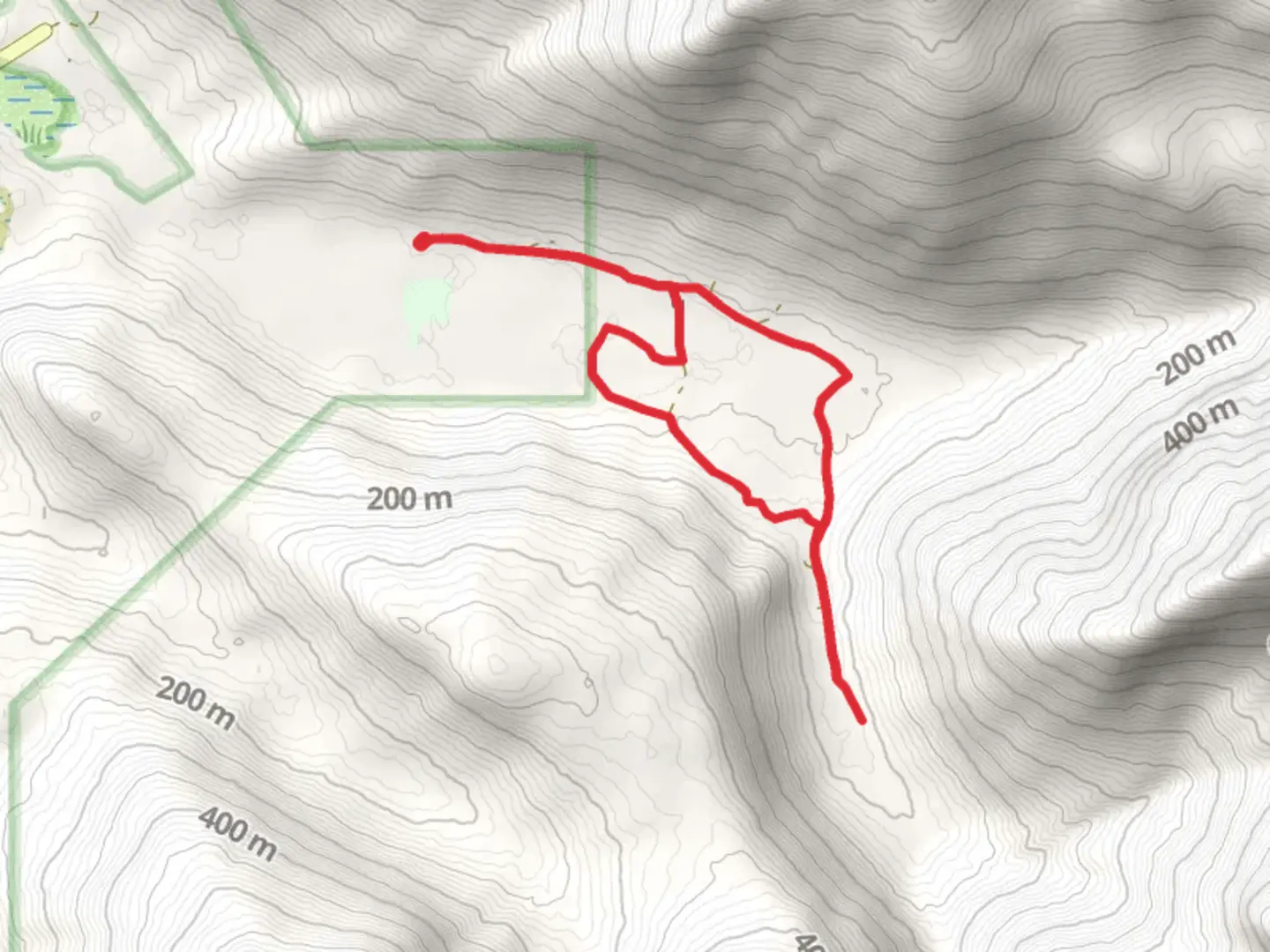 An image depicting the trail Tony Hrebar Shooting Range Loop - East and its surrounding area.