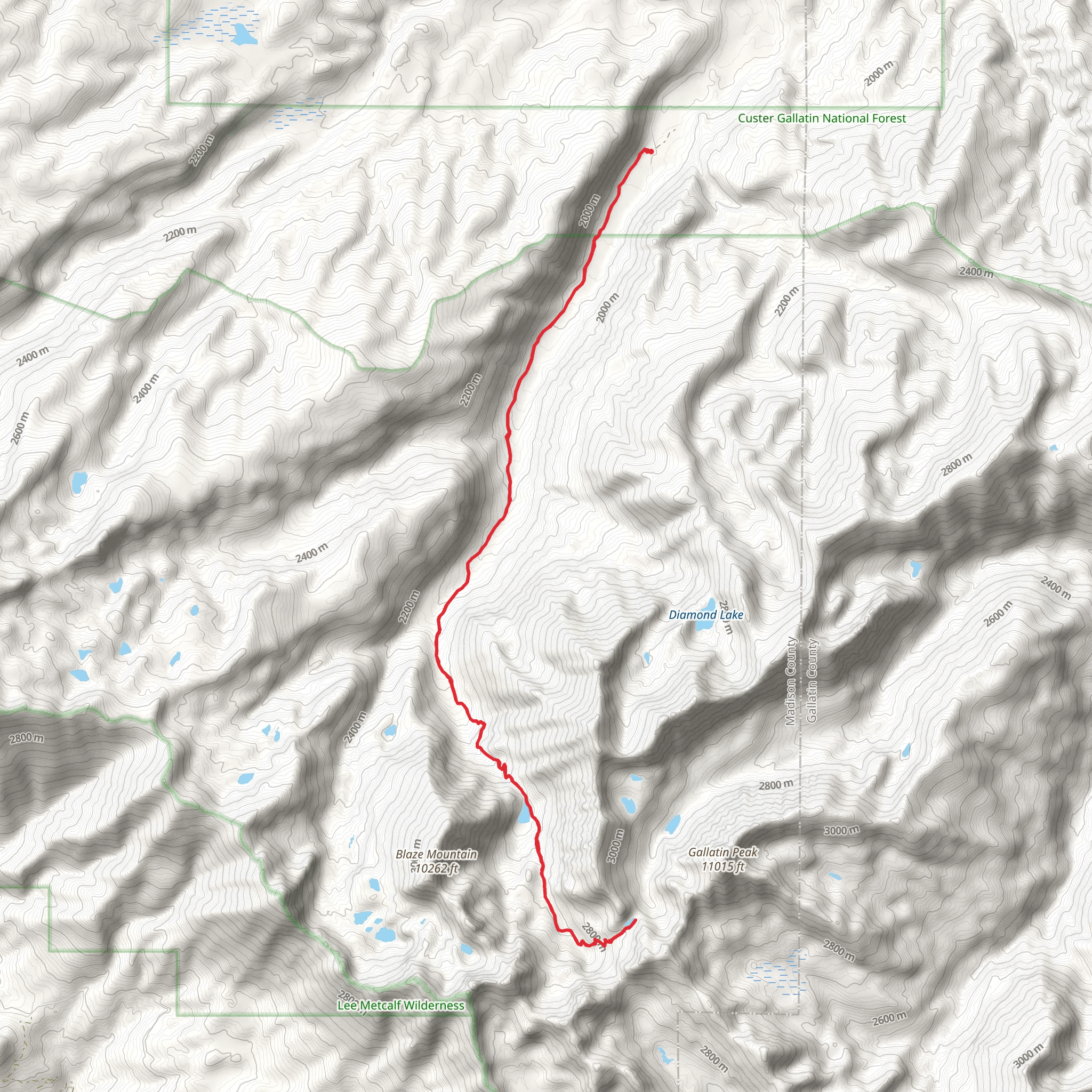 South Fork Spanish Creek Trail mobile static map