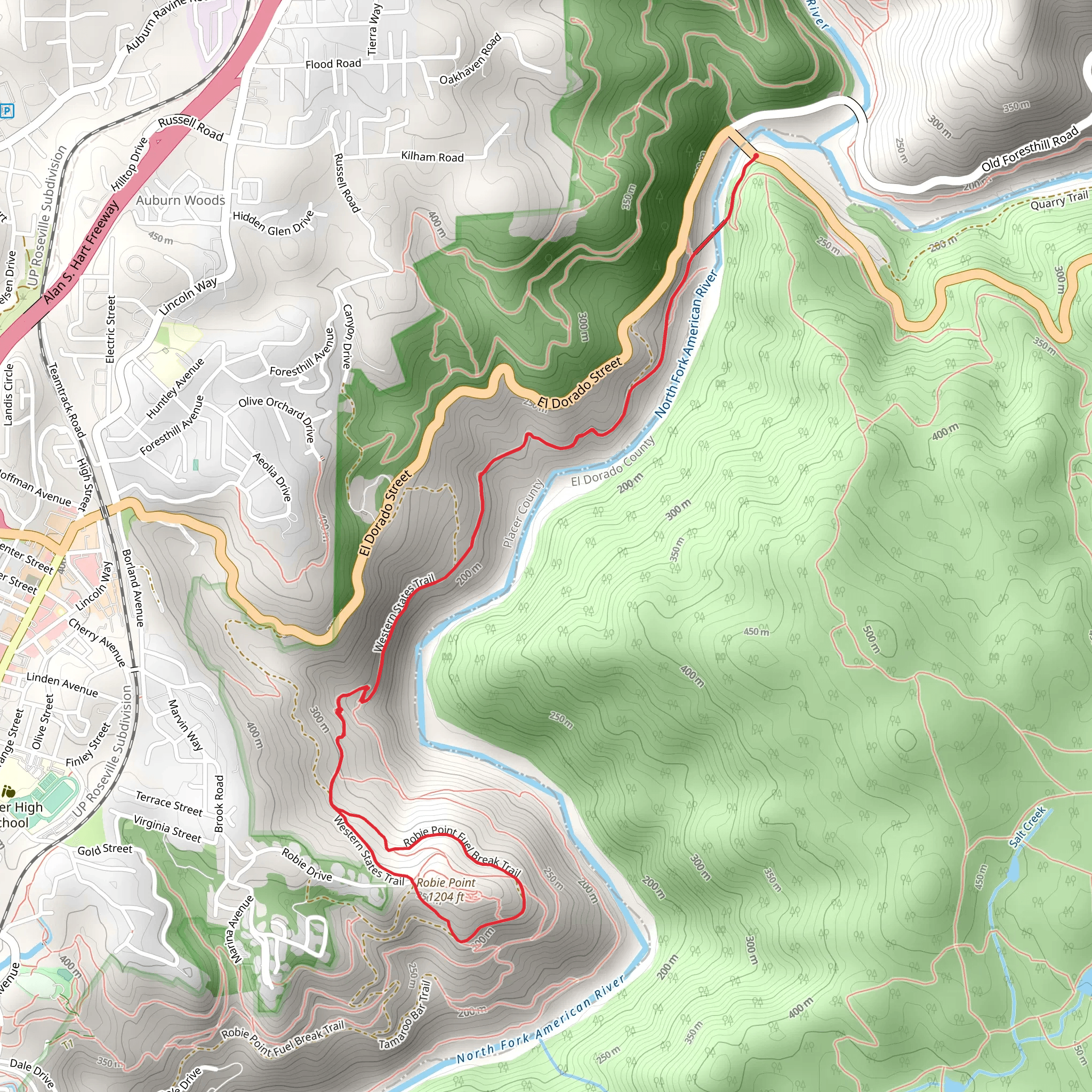 Robie Point Loop via ADT mobile static map