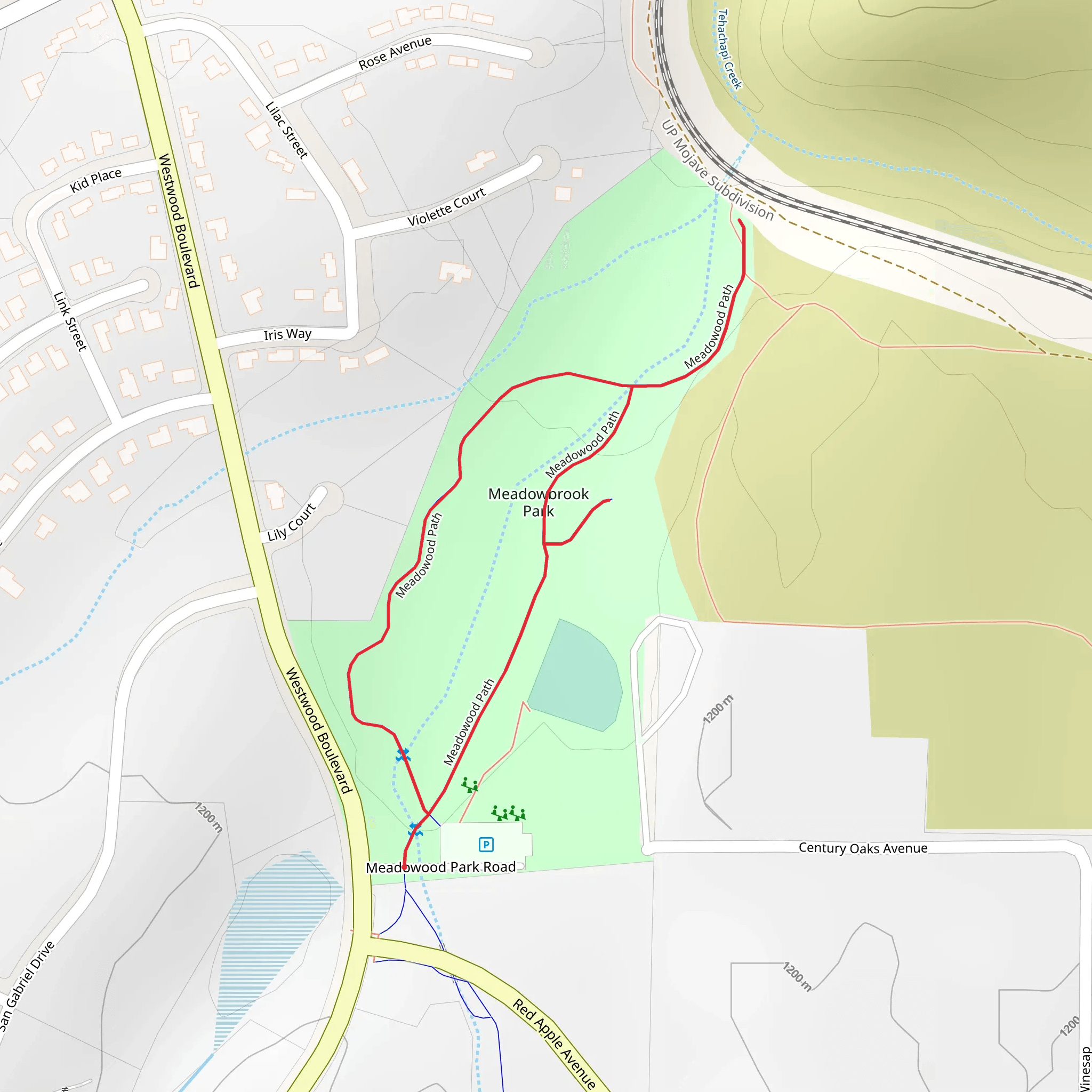 Meadowood Path Loop mobile static map