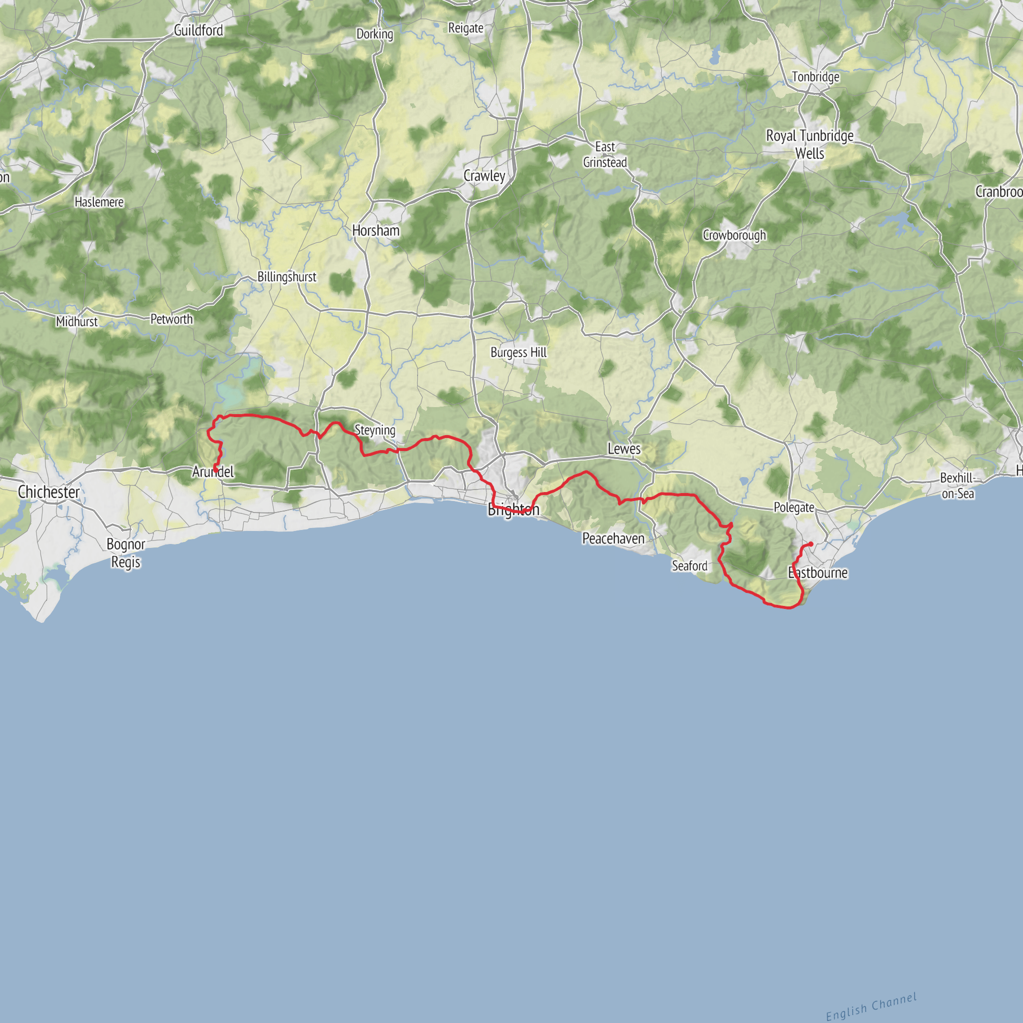 South Coast 100 km Ultra mobile static map