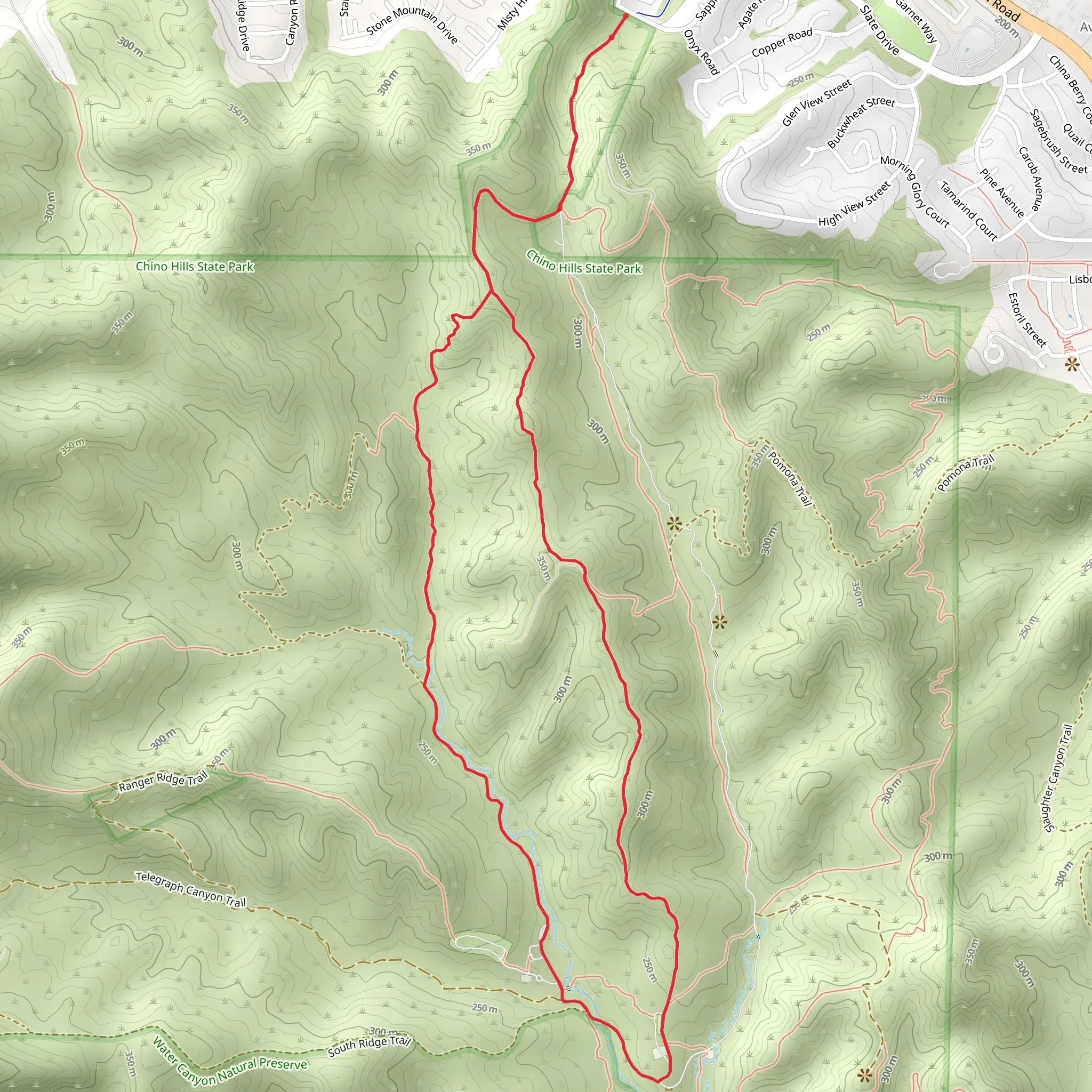 Bane Ridge and Aliso Canyon Loop Trail mobile static map