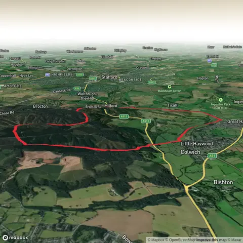 Tixall Lock, Beggar's Hill and Devil's Dumble Loop