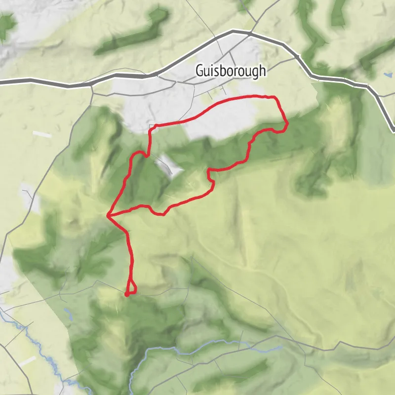 Hike from Commondale mobile static map