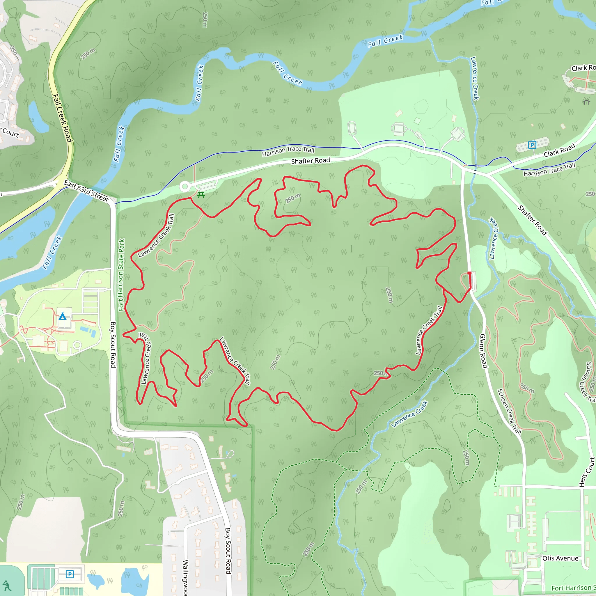 Lawrence Creek Loop Trail mobile static map