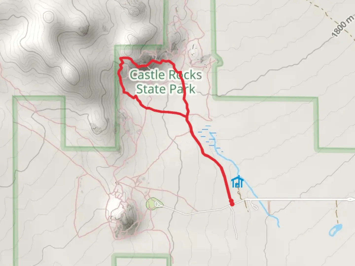 An image depicting the trail Castle Rock Creek and its surrounding area.