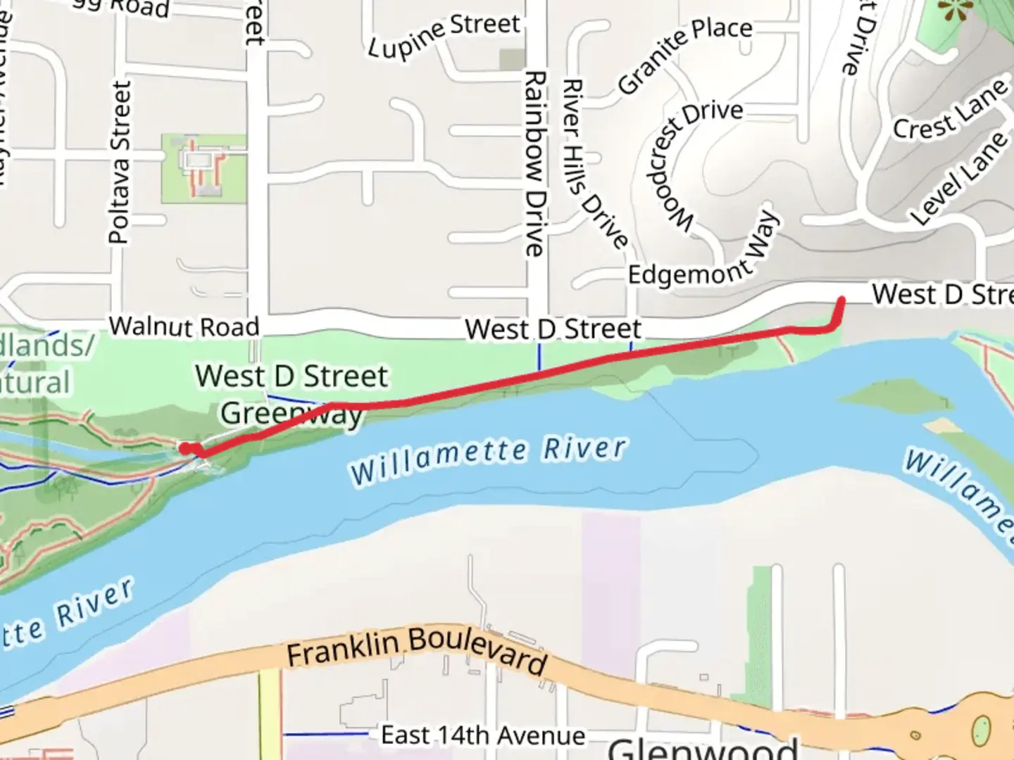 An image depicting the trail North Bank Path and its surrounding area.