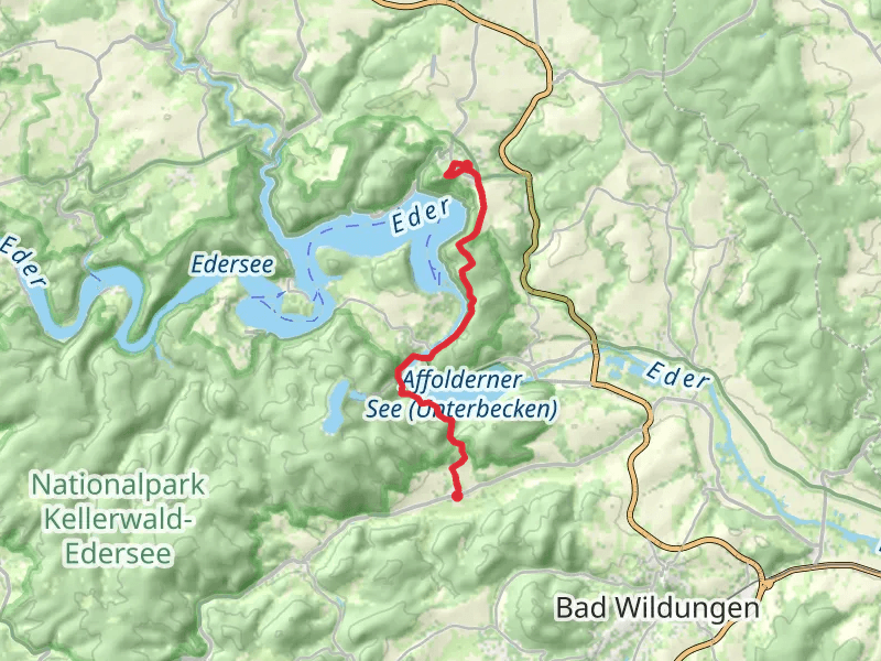 Waldeck to Kleinern via Hemfurth