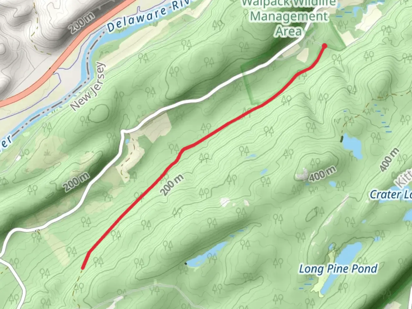 An image depicting the trail Mountain Road Walk - West and its surrounding area.