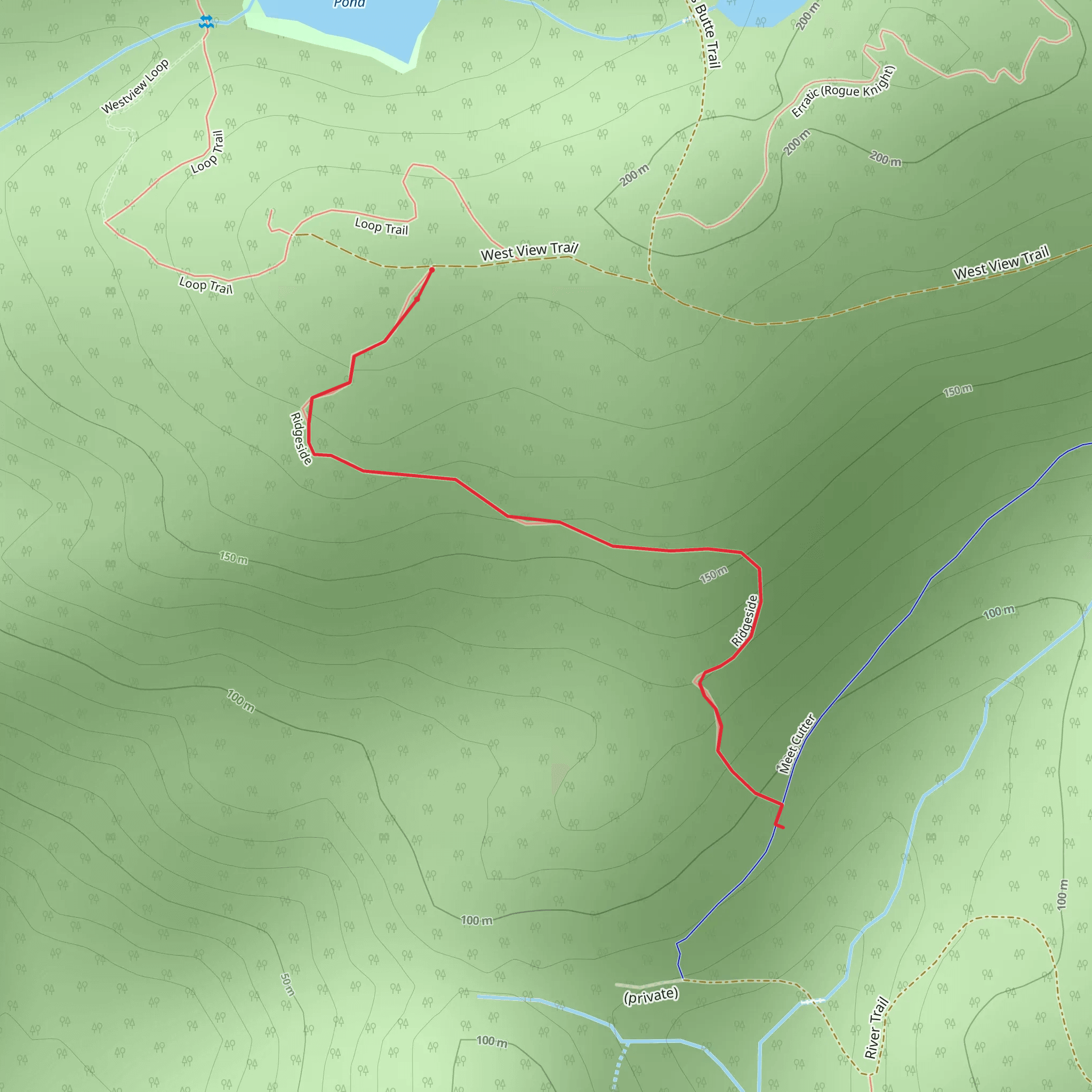 West View Trail mobile static map