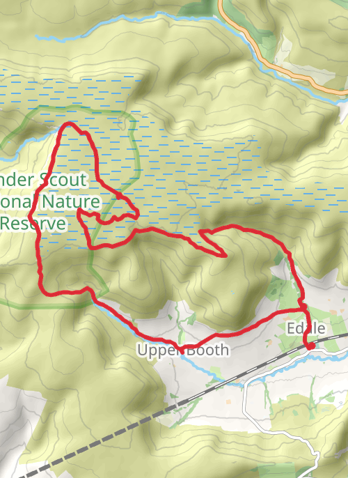 Hike on Kinder Scout Circular Walk mobile static map