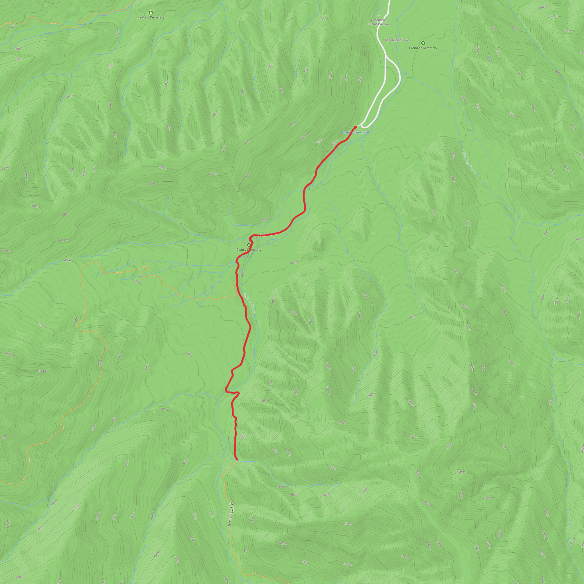 Fern Branch Falls mobile static map