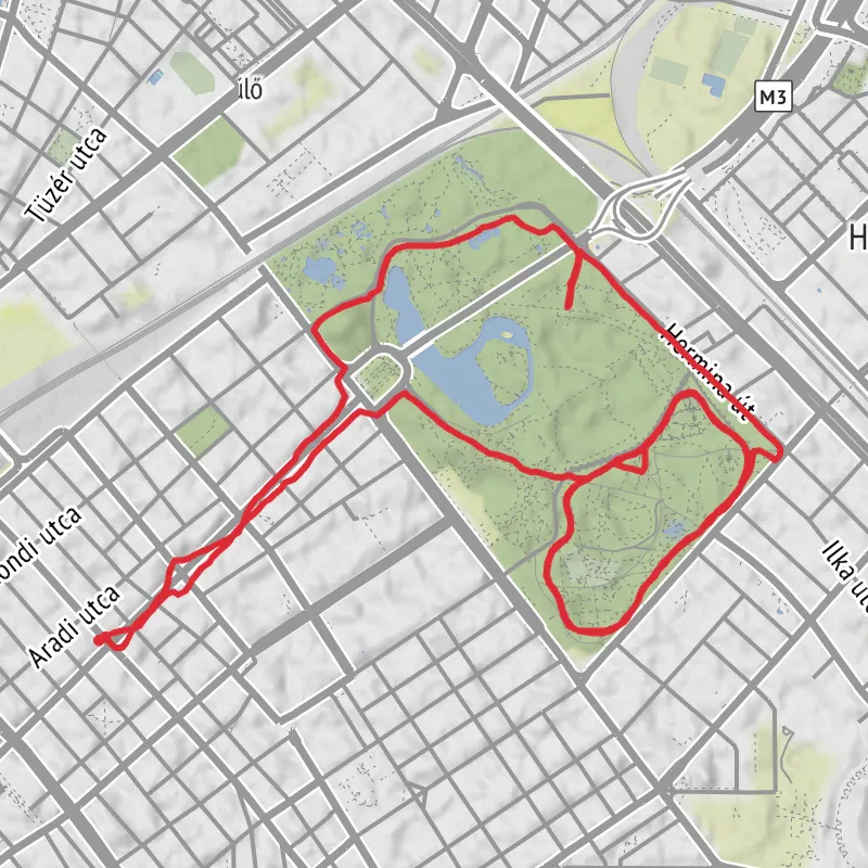Hike from Budapest mobile static map