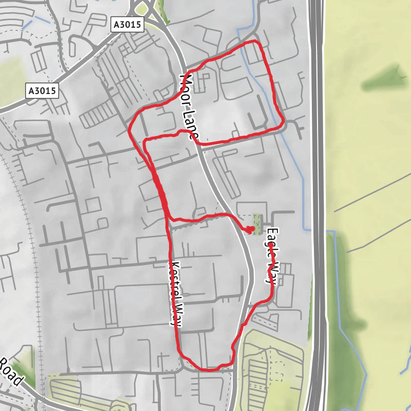 A map preview of the recording Exeter Walking.
