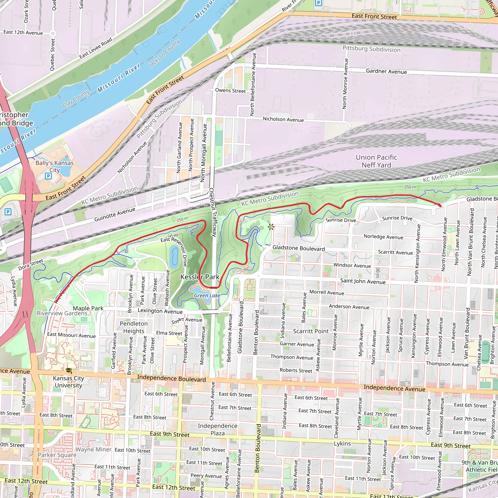 Cliff Drive mobile static map