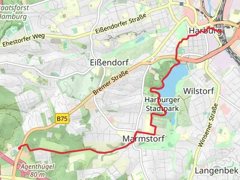 Ausssenmuehlenteich via Wanderweg A-H