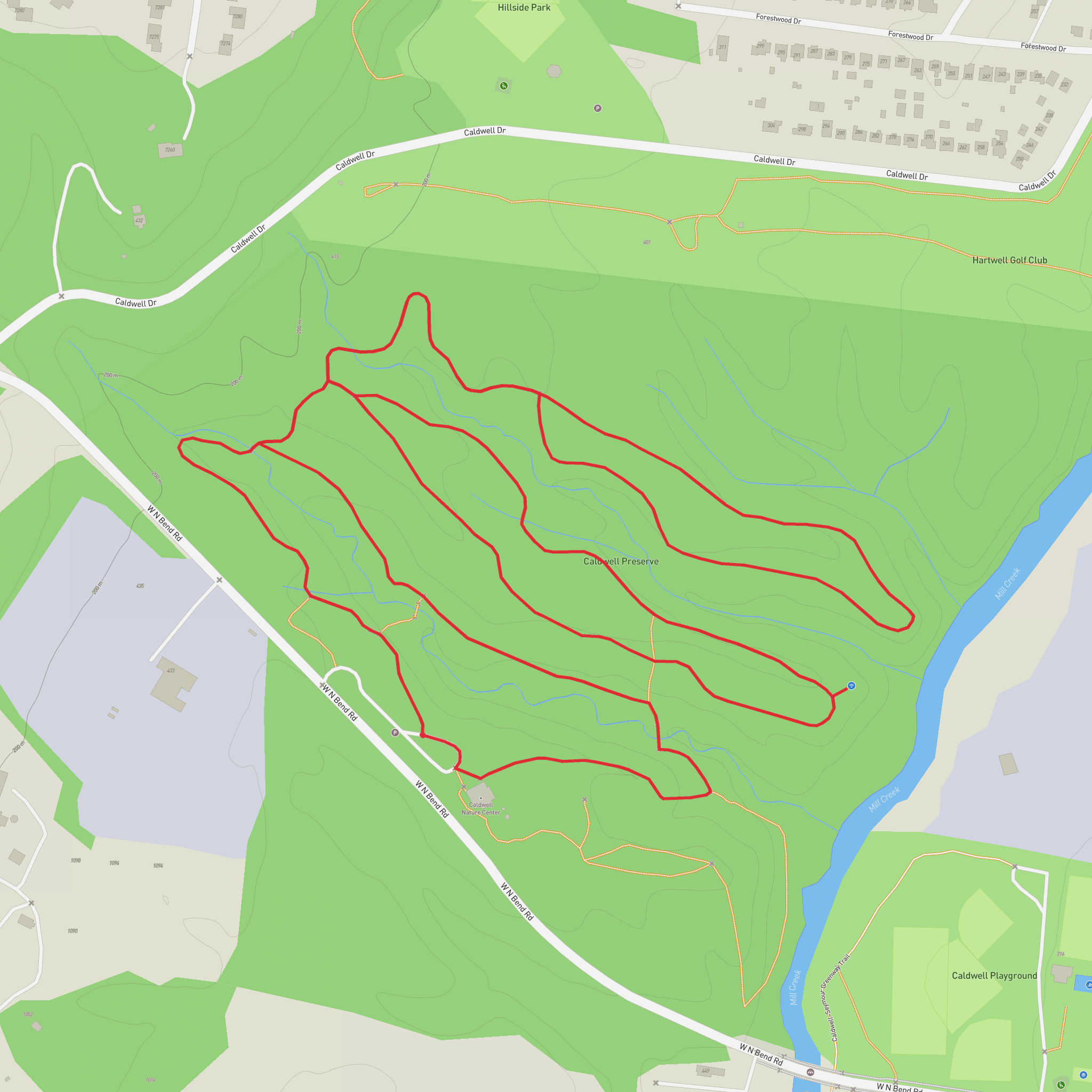 Caldwell Preserve Loop mobile static map