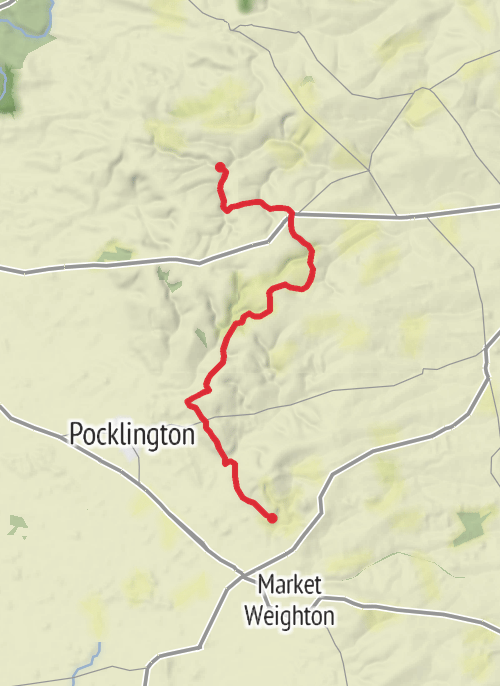 East Riding of Yorkshire Hiking mobile static map