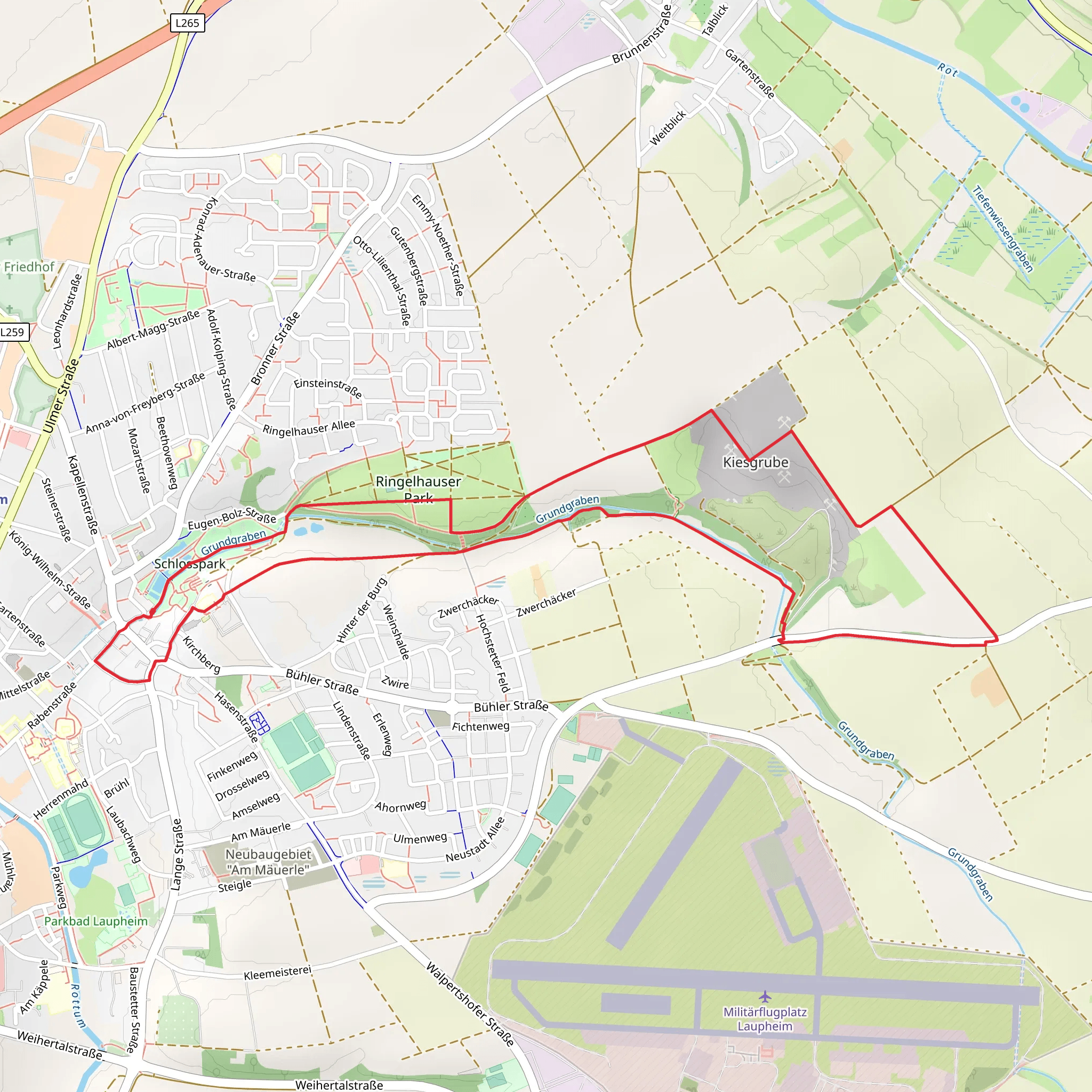 Schlosspark Loop mobile static map