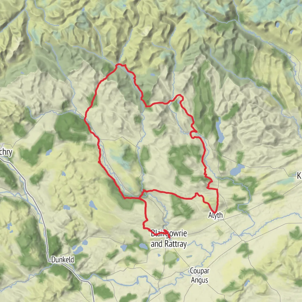 Cateran Trail mobile static map