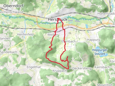 Arzberg via Hersbrucker Rundweg and Frankenweg Teil