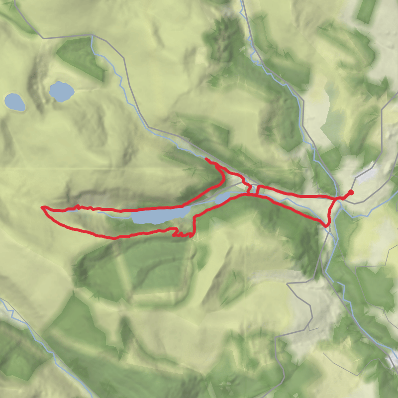 A map preview of the recording County Wicklow Wandelen.