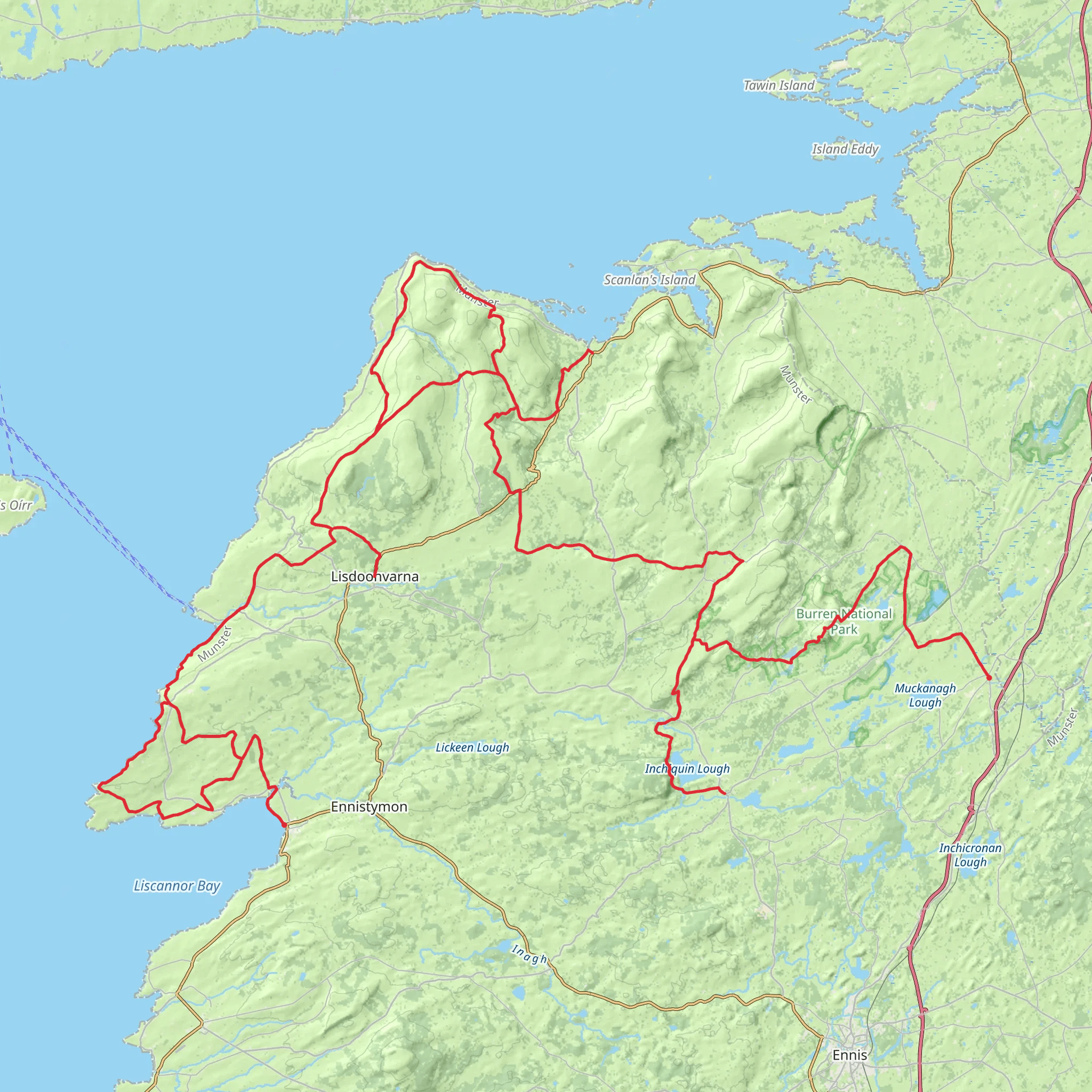 Burren Way mobile static map