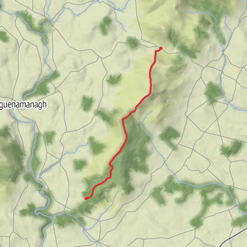 Blackstairs South End to Coonogue mobile static map