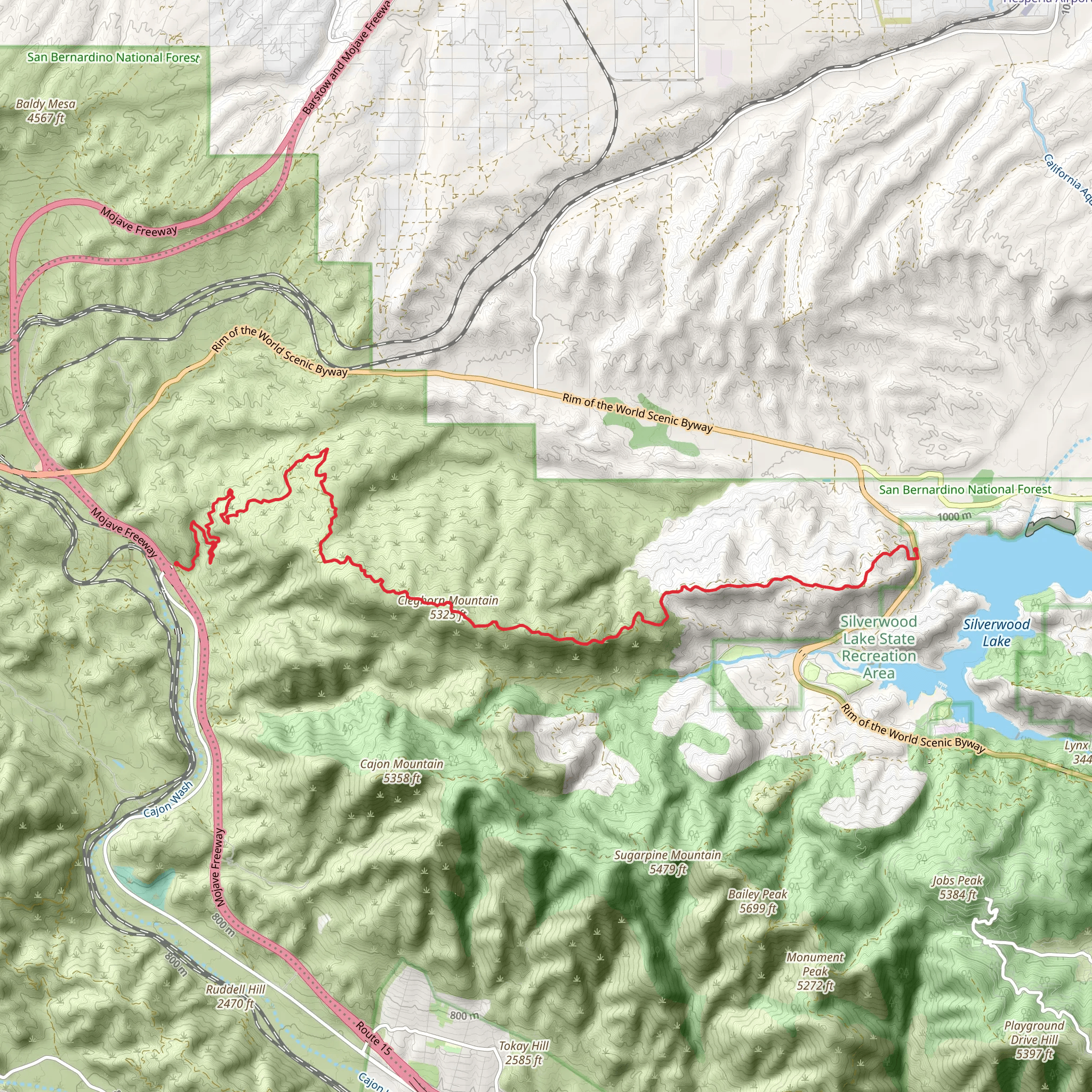 Cleghorn Ridge Trail mobile static map