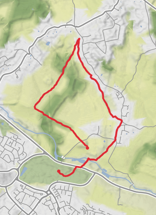 Hike on Tewin Village Loop mobile static map