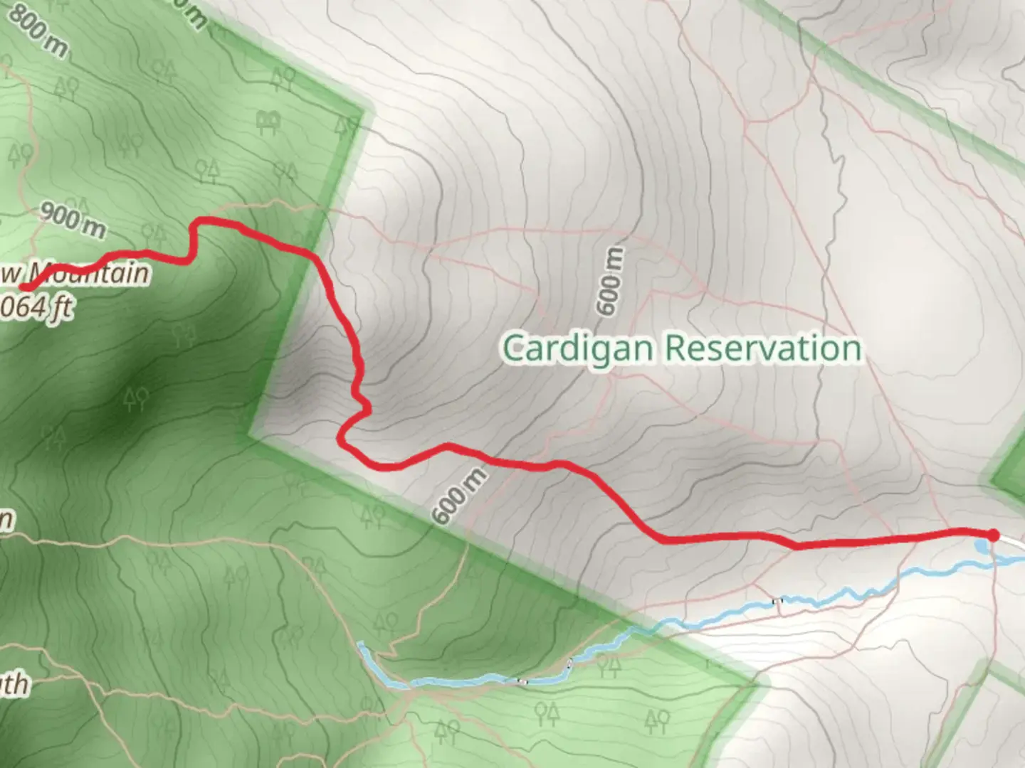 An image depicting the trail Firescrew Mountain Out and Back and its surrounding area.