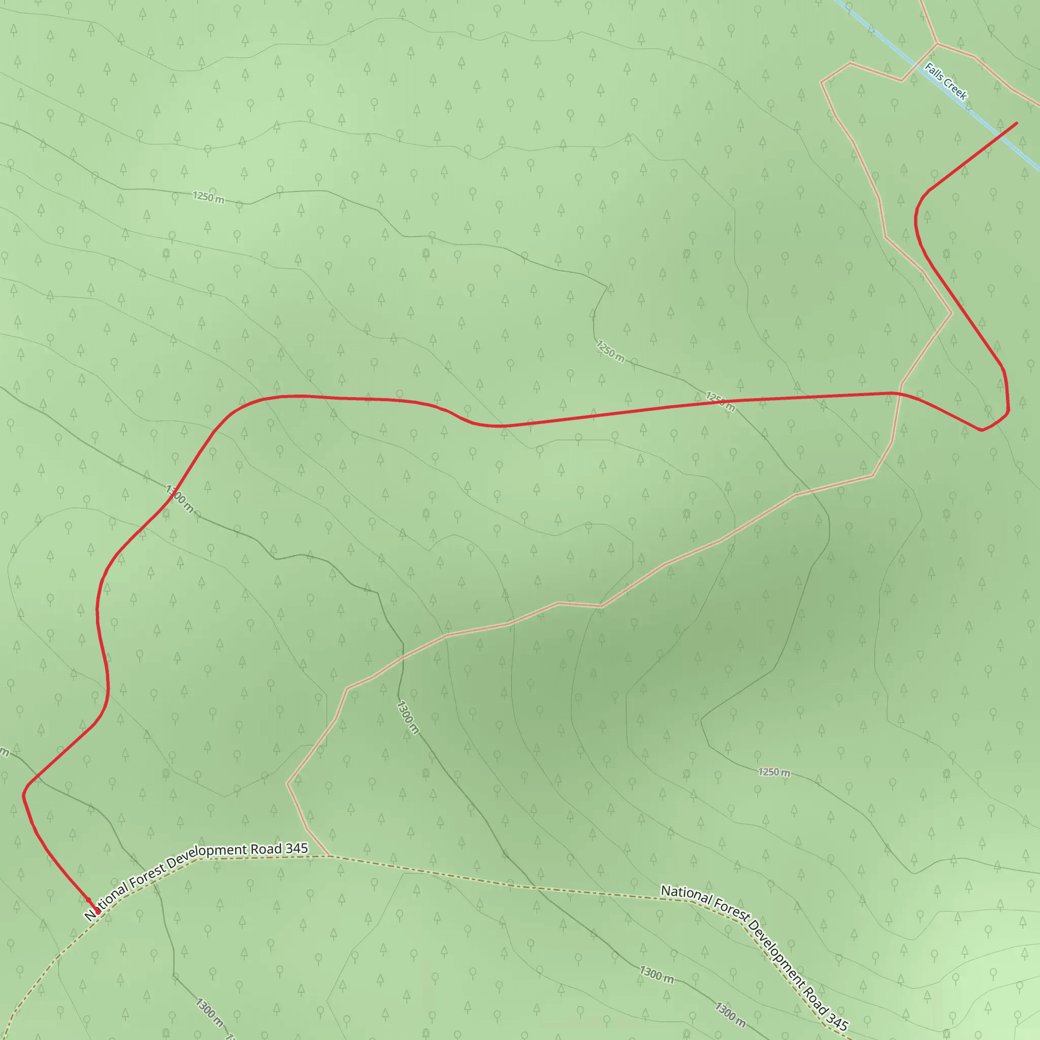 Gordon Meadows Admin trail mobile static map