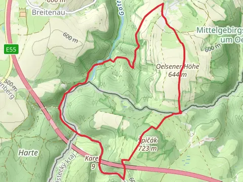 Oelsener via Okruh Oelsen - Špičák - Oelsen