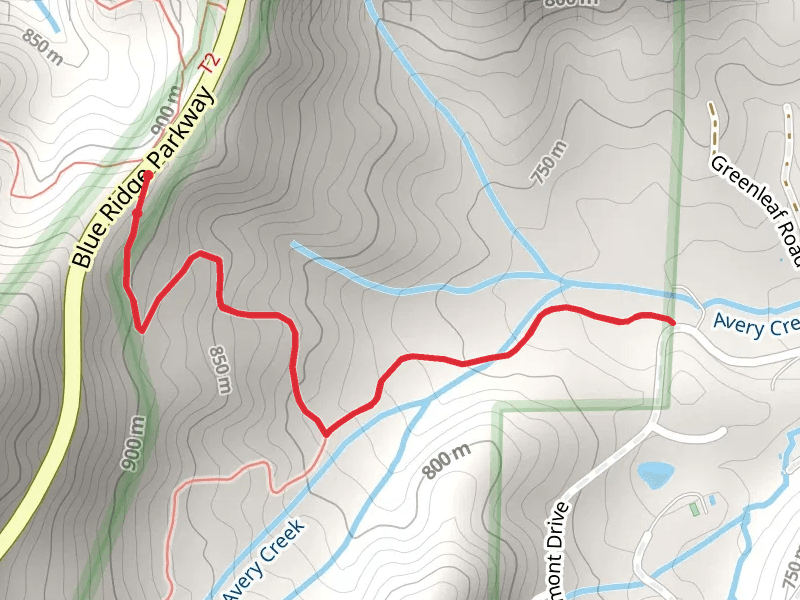 Chestnut Cove Gap and Avery Creek