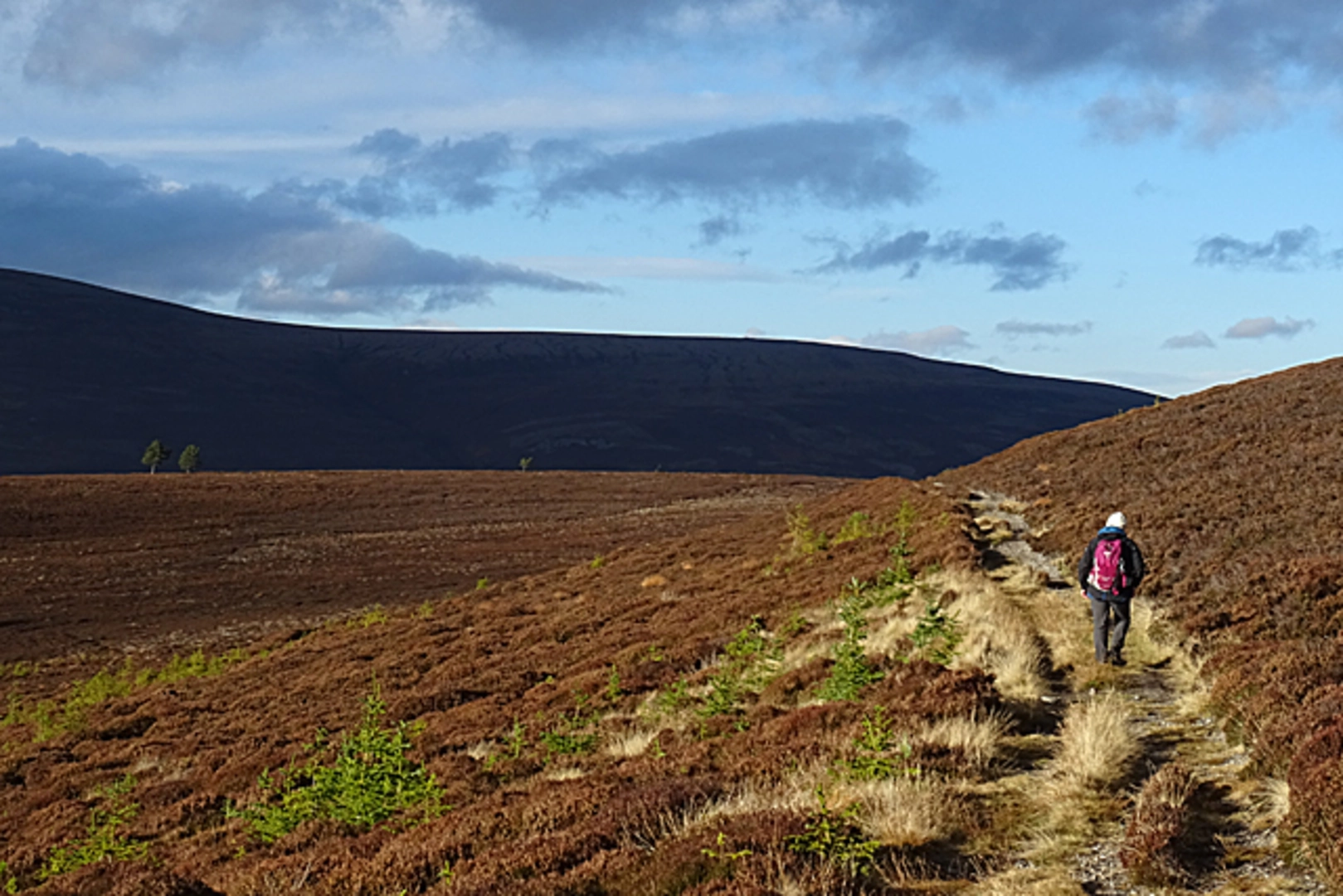 An image depicting the trail Tomintoul Trail - Old Military Road and its surrounding area.