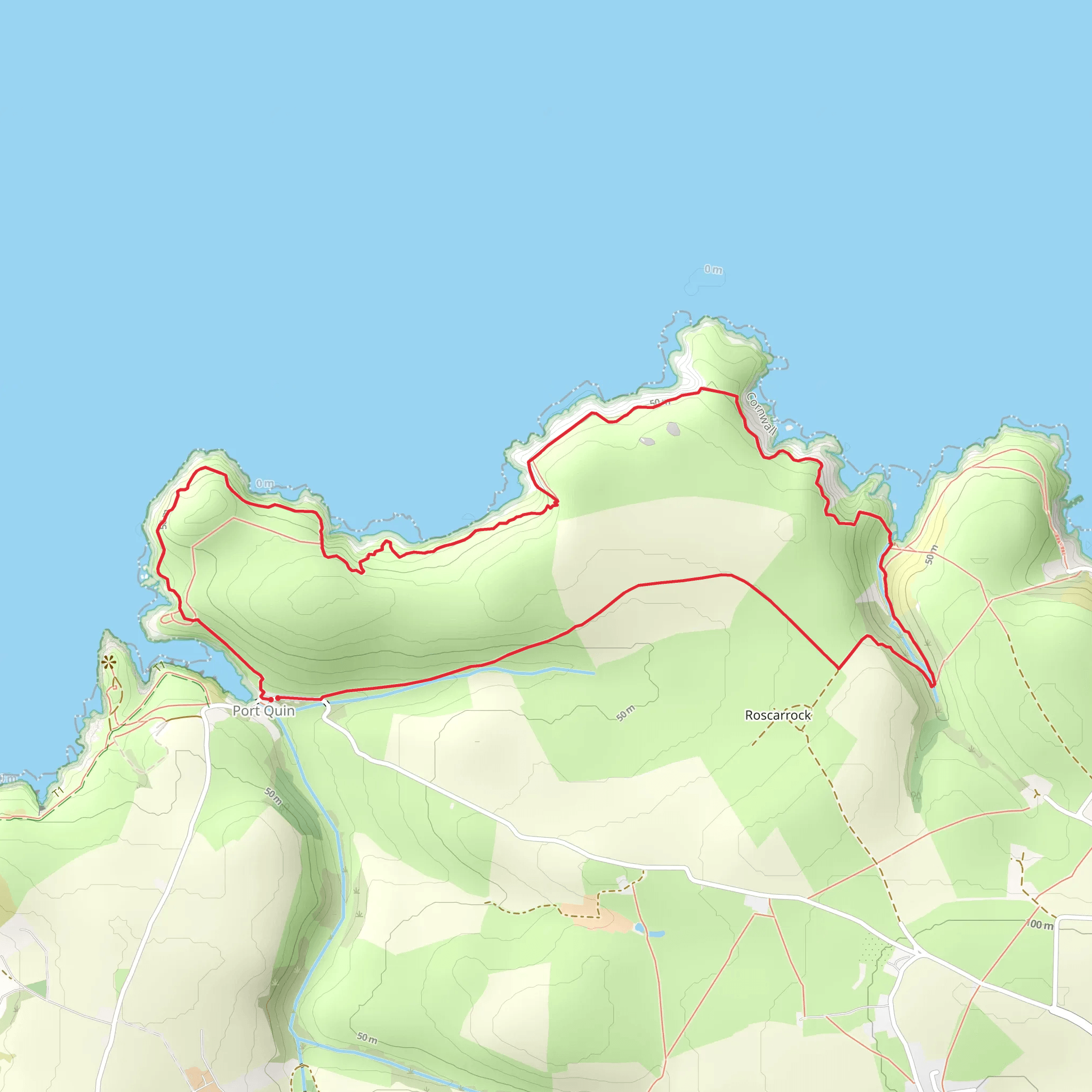 Port Quin and Pine Haven Trail mobile static map