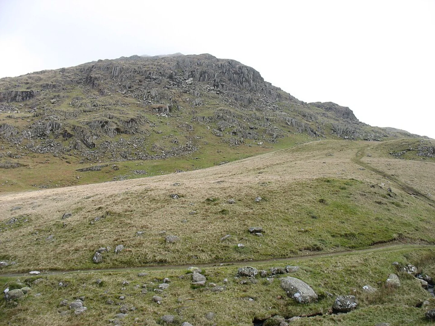 An image depicting the trail Caw, Sticke Pike and Stickle Tarn Loop and its surrounding area.