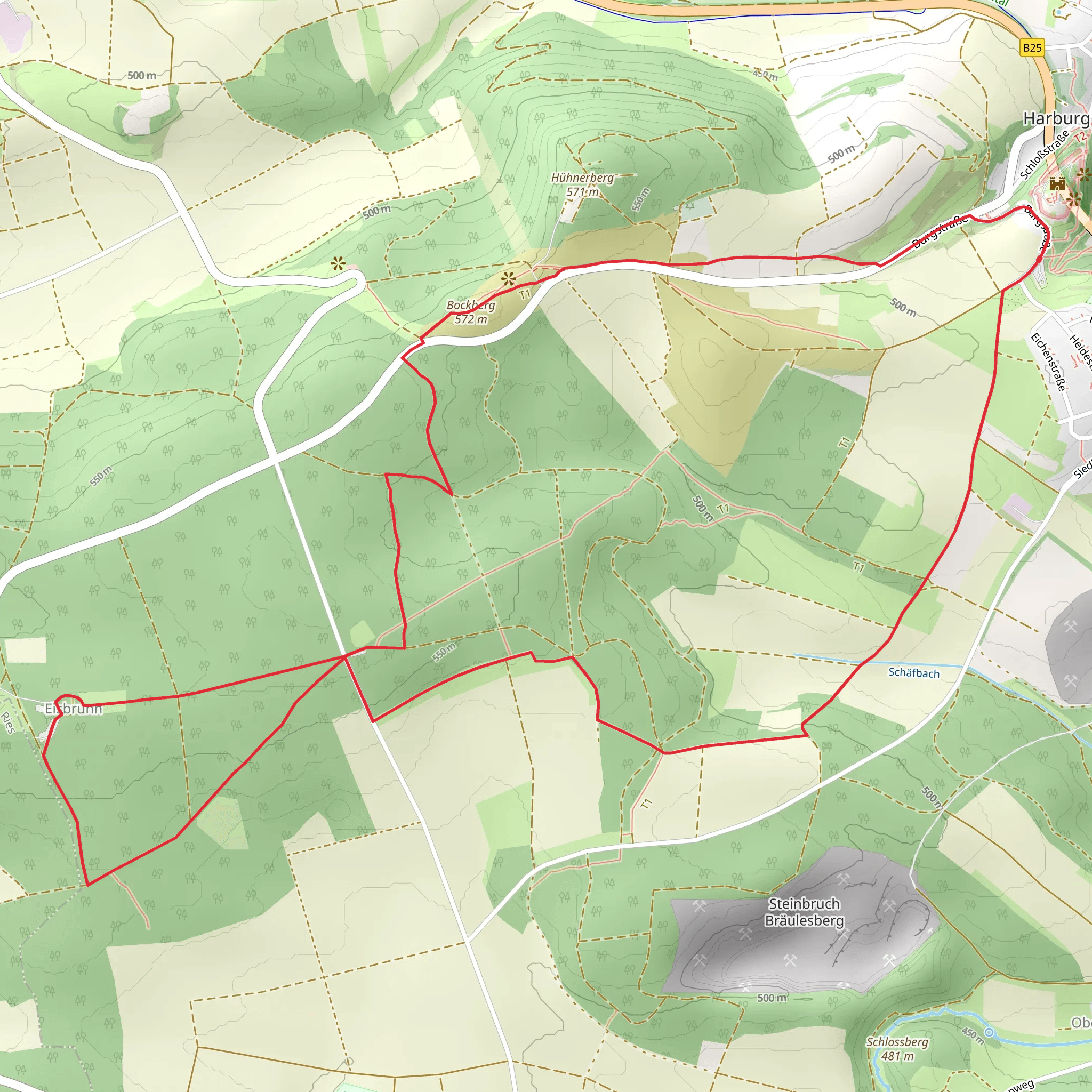 Bockberg via Bock Rundweg mobile static map