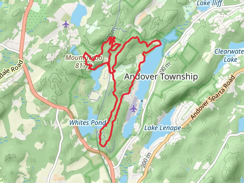 Loop along Lake Aeroflex, Twin Lakes and Whites Pond