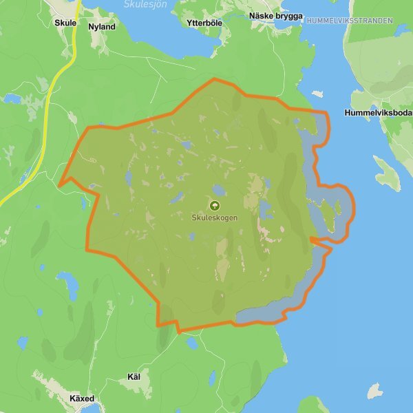 Skuleskogen National Park mobile static map