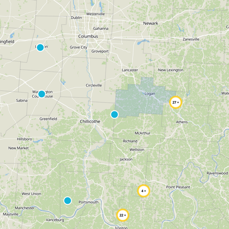 Hocking County Static Map