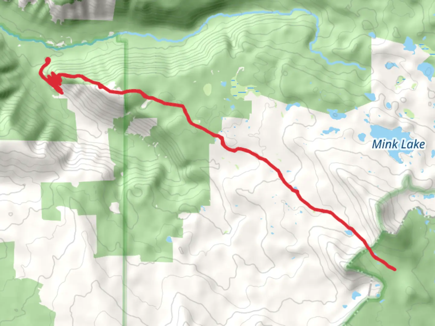 An image depicting the trail Elk Creek and Top Lake Trail and its surrounding area.